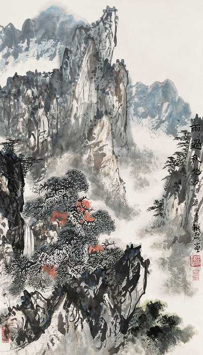 梁树年 雨过秋色 立轴